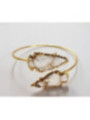 Pulsera Dorada Punta de Flecha Mineral Cuarzo Transparente