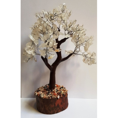 Árbol Mineral Amatista con Base de Madera Natural
