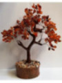 Árbol Mineral Aventurina Verde con Base de Madera Natural