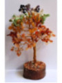 Árbol Mineral Carneola con Base de Madera Natural