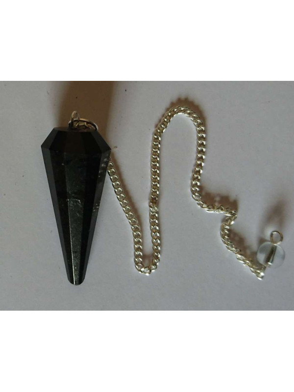 Péndulo Mineral Faceteado Cuarzo Cristal de 3 a 4 cm