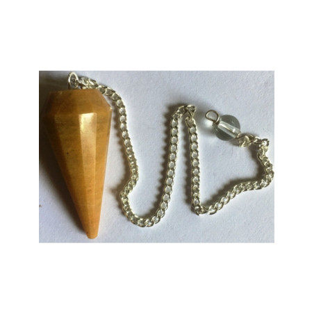 Péndulo Mineral Faceteado Piedra Sol de 3 a 4 cm. Clase B.