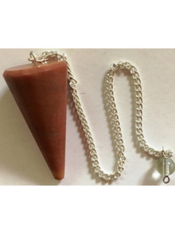 Péndulo Mineral Faceteado Piedra Luna Crema de 3 a 4cm