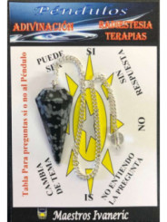 Péndulo Mineral Faceteado Obsidiana Nevada de 3 a 4 cm