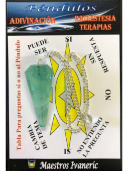 Péndulo Mineral Faceteado Fluorita Verde de 3 a 4 cm