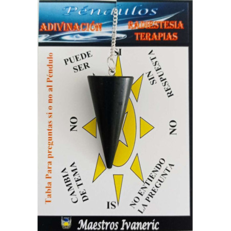 Péndulo Mineral Turmalina de 3 a 4 cm