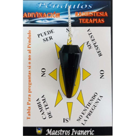 Péndulo Mineral Faceteado Cuarzo Ahumado de 3 a 4 cm