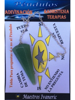 Péndulo Mineral Cuarzo Verde de 2 a 3 cm