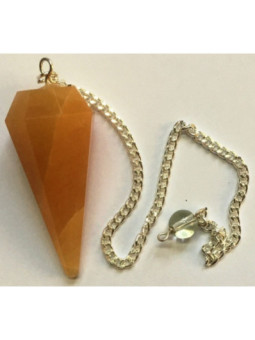 Péndulo Mineral Faceteado Fluorita Amarilla de 3 a 4 cm