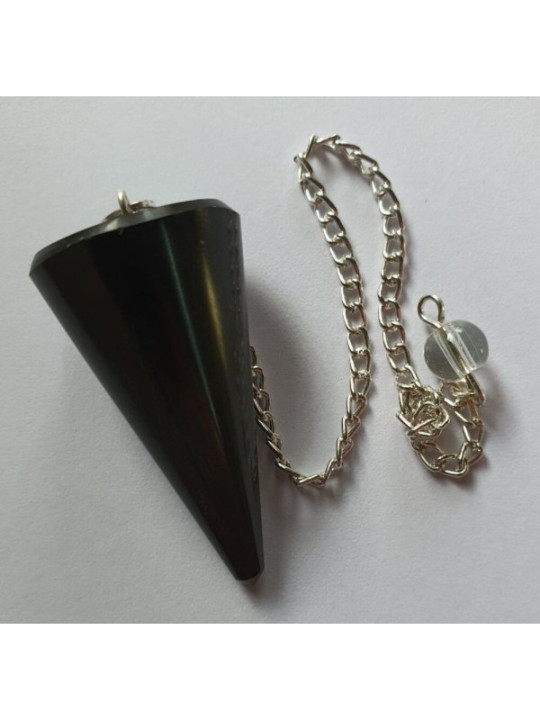 Péndulo Mineral Ágata Negra  de 3 a 4cm