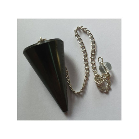 Péndulo Mineral Ágata Negra  de 3 a 4cm