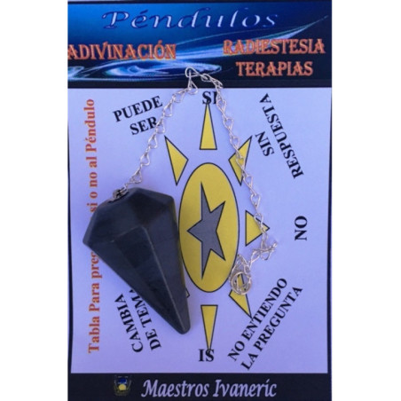 Péndulo Mineral Faceteado Hematites de 3 a 4cm
