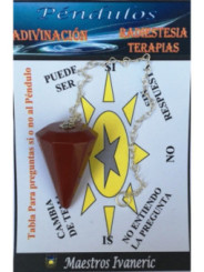 Péndulo Mineral Jaspe Rojo de 2 a 3 cm