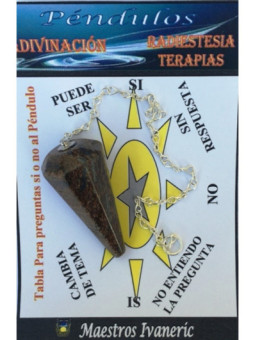 Péndulo Mineral Broncita de 2 a 3 cm