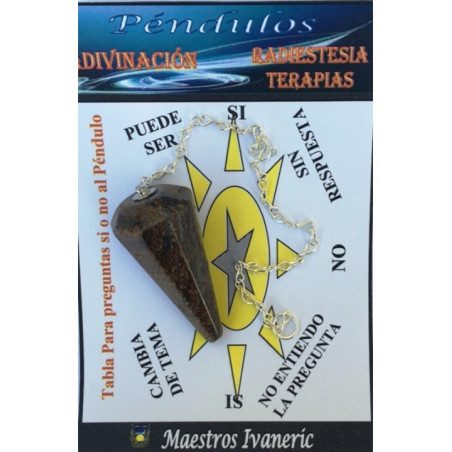 Péndulo Mineral Broncita de 2 a 3 cm
