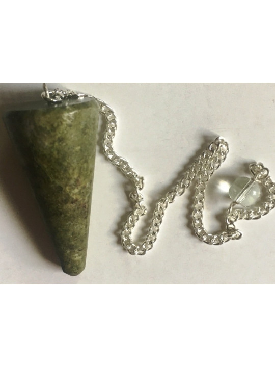 Péndulo Mineral Unakita de 3 a 4cm