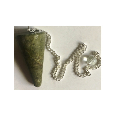 Péndulo Mineral Unakita de 3 a 4cm