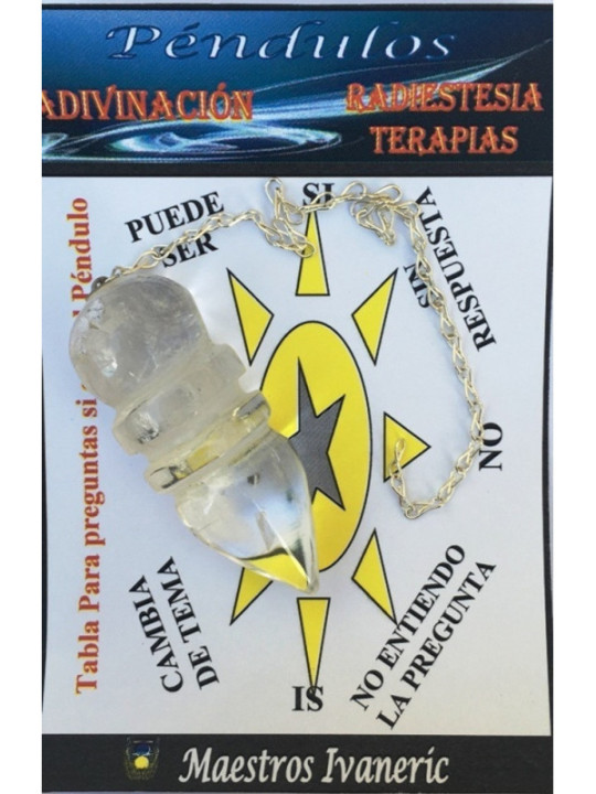 Péndulo Egipcio Mineral Cuarzo de 4 a 6 cm