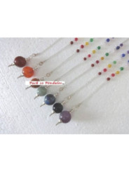 Comprando 5 Unidades Péndulo Esfera 4cm con Cadena Chakra.