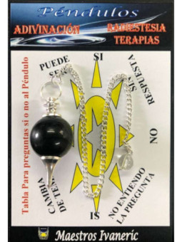 Péndulo Esfera Jaspe Negro 4cm