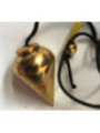 Péndulo Cono Metal Dorado de 3 cm con Cordón