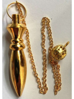 Péndulo Karnak Metal Dorado de 4 cm con Cadena