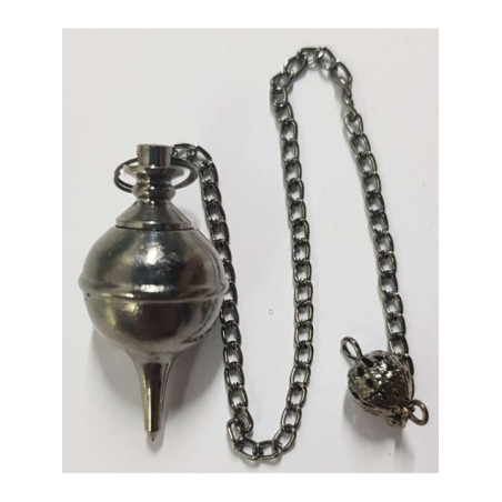 Péndulo Esfera Metal Negra de 3 cm con Cadena