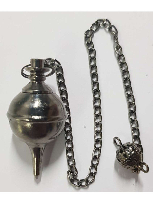 Péndulo Esfera Metal Negra de 3 cm con Cadena