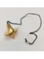 Péndulo Metal Dorado, forma ovni, 3,5cm con cordón