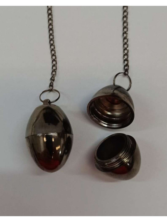 Péndulo Metal Ovoide Negro de 3,5 cm