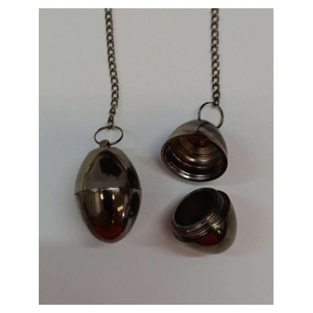 Péndulo Metal Ovoide Negro de 3,5 cm