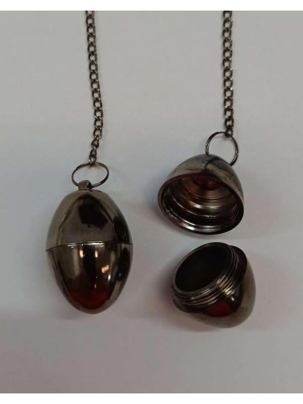 Péndulo Metal Ovoide Negro de 3,5 cm