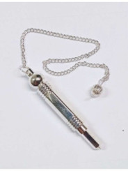 Péndulo Metal Plateado, 7 cm con cadena