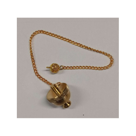 Péndulo Metal Campana Dorada, 3 cm con cadena