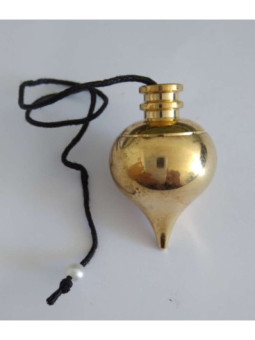 Péndulo Gota Metal Dorado de 4 cm con Cordón y 2 anillas