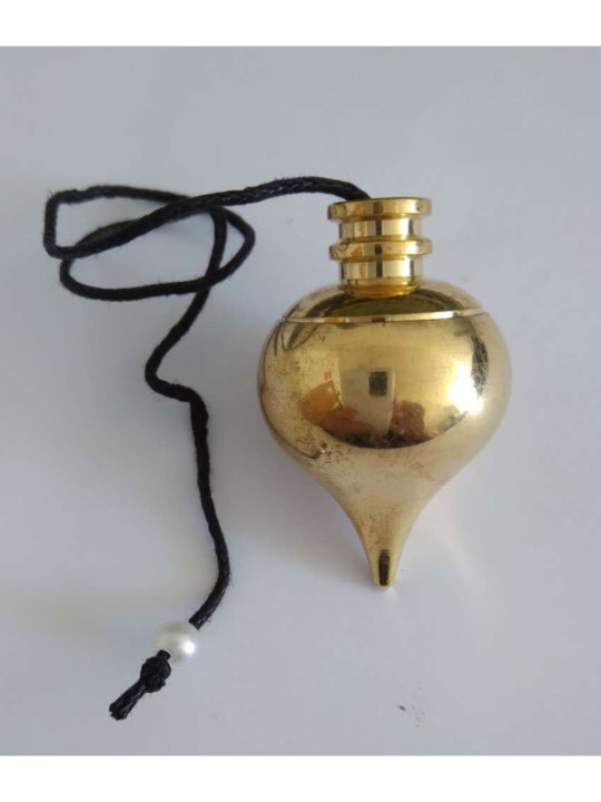 Péndulo Gota Metal Dorado de 4 cm con Cordón y 2 anillas
