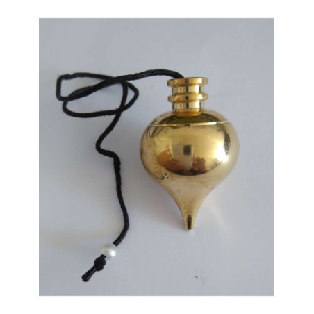 Péndulo Gota Metal Dorado de 4 cm con Cordón y 2 anillas