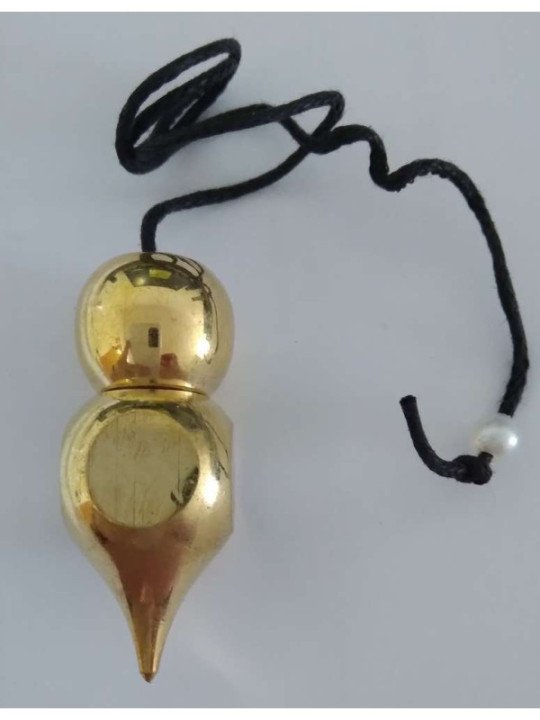 Péndulo Gota dorada mas una esfera de 4 cm. con cadena