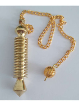 Pédulo Isis dorado 16 vueltas de 5,5cm. con cadena