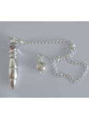 Péndulo de plata Karnak de 4 cm. con cadena