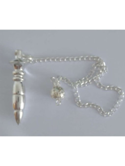 Péndulo de plata Karnak de 4 cm. con cadena