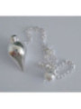Péndulo gota de plata de 2,5cm con cadena