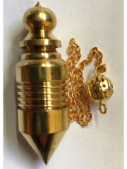 Péndulo para Testigo Metal Bala Dorada de 4 cm