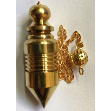 Péndulo para Testigo Metal Bala Dorada de 4 cm