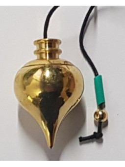 Péndulo Esfera Metal Dorado (testigo)de 4 cm con Cordón