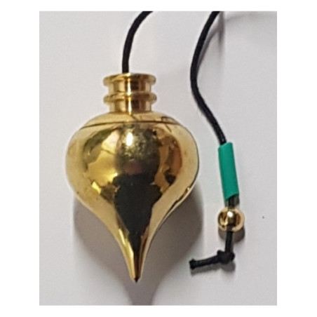 Péndulo Esfera Metal Dorado (testigo)de 4 cm con Cordón