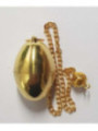 Péndulo Oval Metal Dorado (testigo)de 3,5 cm con Cadena