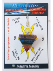Péndulo Mineral Chakra Pirámide de 3 x 3 cm
