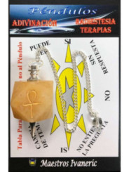 Péndulo Mineral Jaspe Amarillo con Llave Ankh