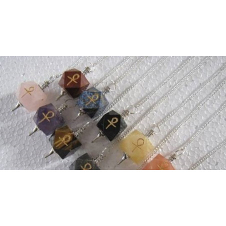 Pack Variado 3 Péndulos de Mineral Llave Ankh sin etiquetar